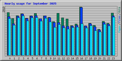 Hourly usage for September 2025