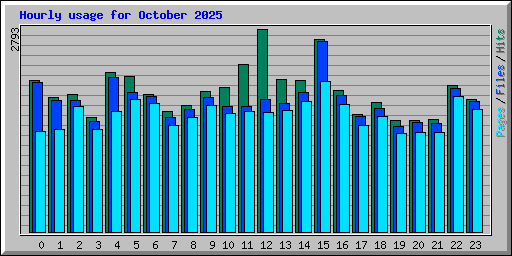 Hourly usage for October 2025